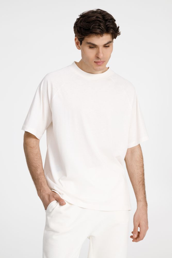 Футболка унисекс оверсайз T2, молочно-белая — изображение 3