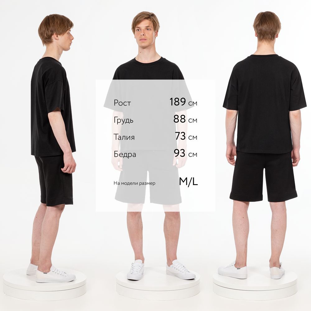 Футболка унисекс оверсайз T3, черная — изображение 7