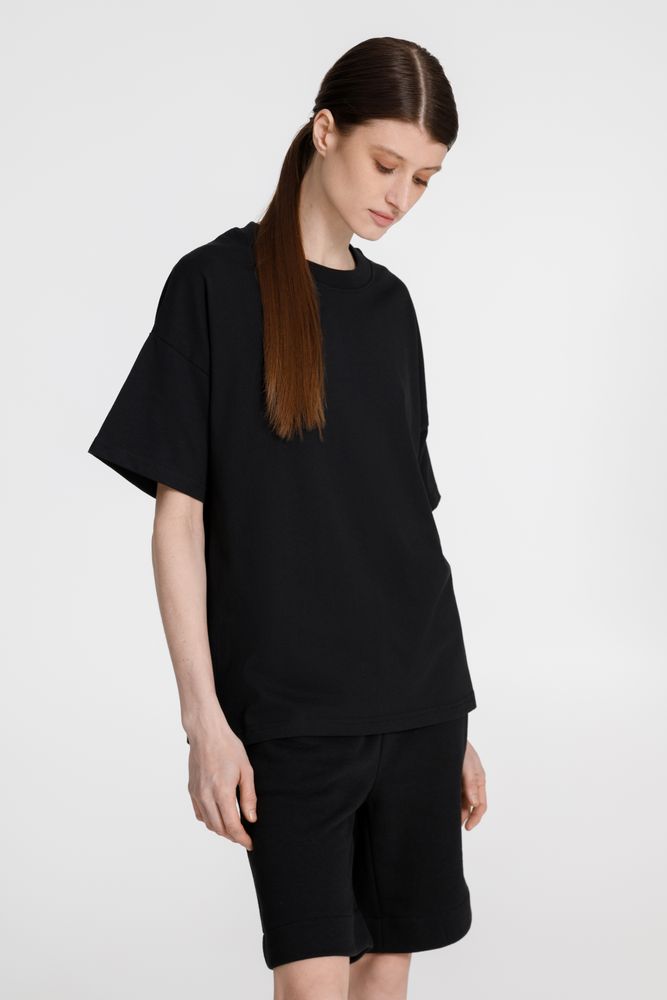 Футболка унисекс оверсайз T3, черная — изображение 2