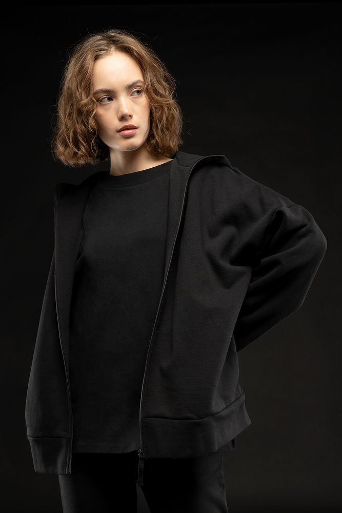 Футболка унисекс оверсайз T3, черная — изображение 3