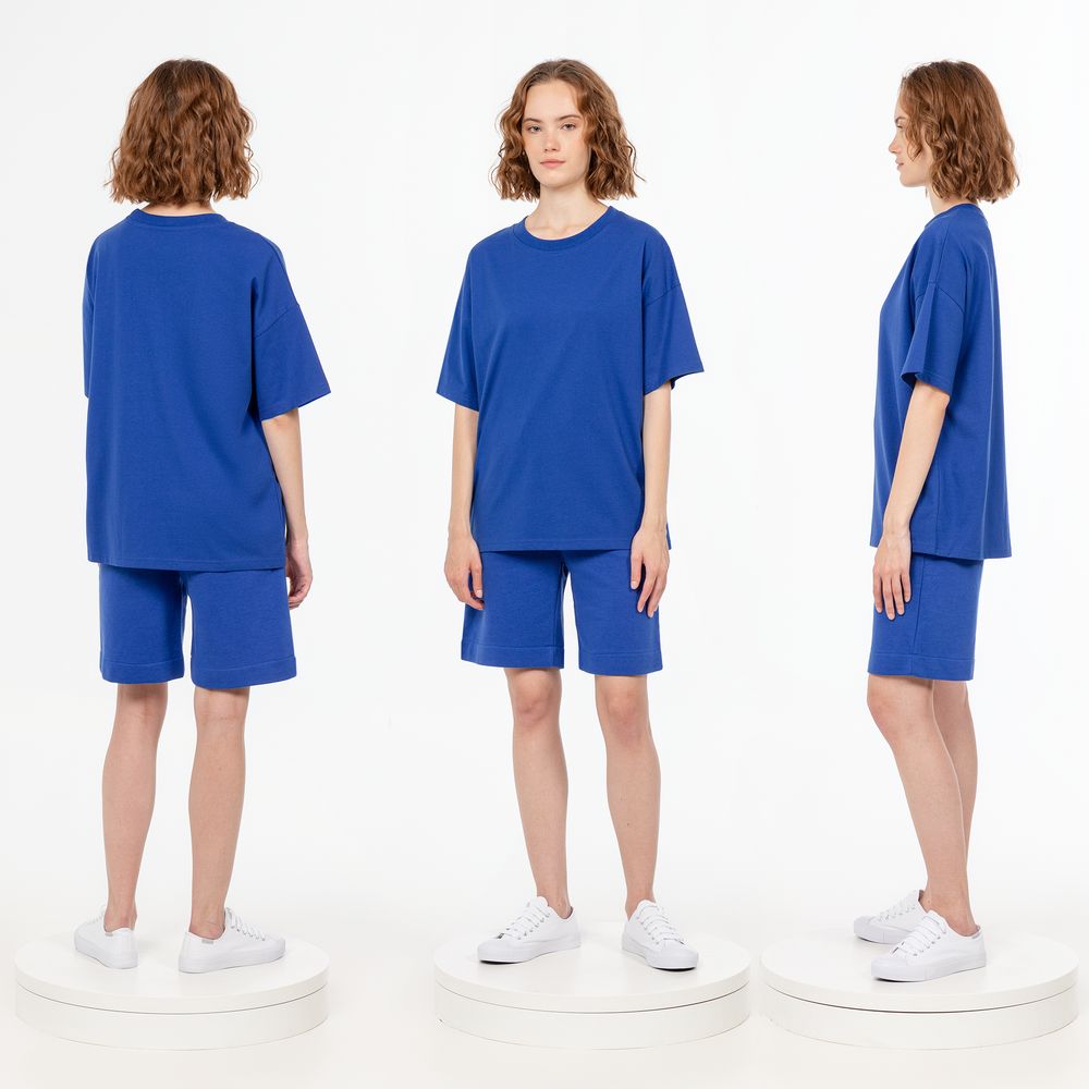 Футболка унисекс оверсайз T3, синяя — изображение 4