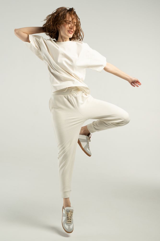 Футболка унисекс оверсайз T3, молочно-белая — изображение 2