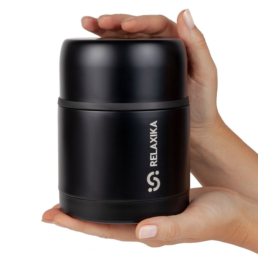 Термос для еды Relaxika 500, черный — изображение 7
