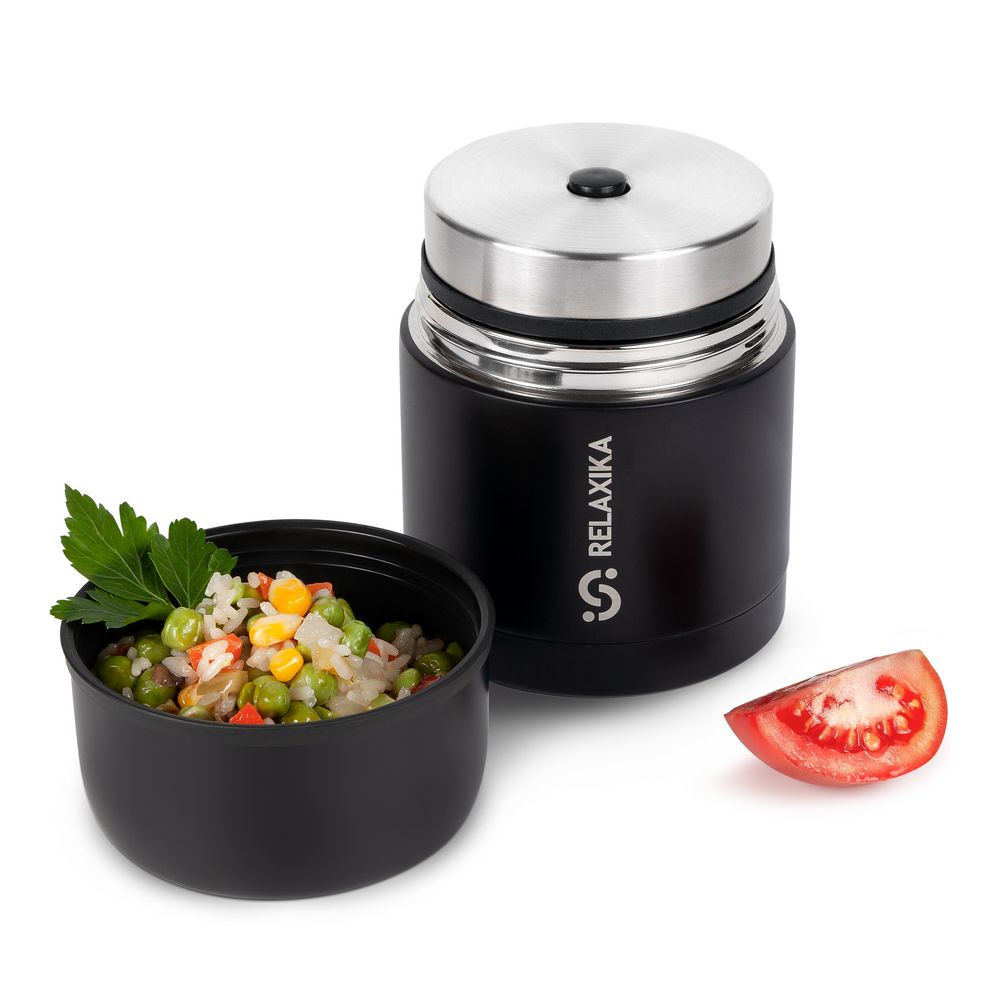 Термос для еды Relaxika 500, черный — изображение 8