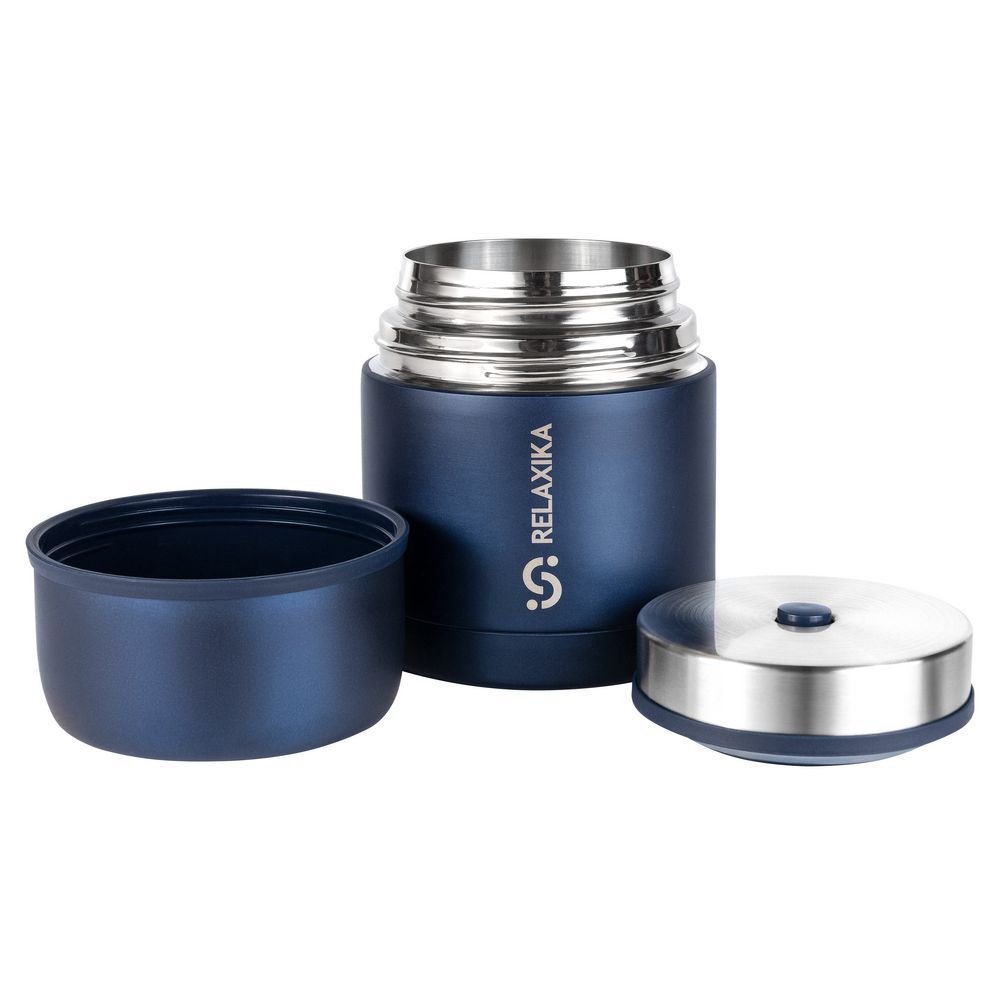 Термос для еды Relaxika 500, темно-синий — изображение 6