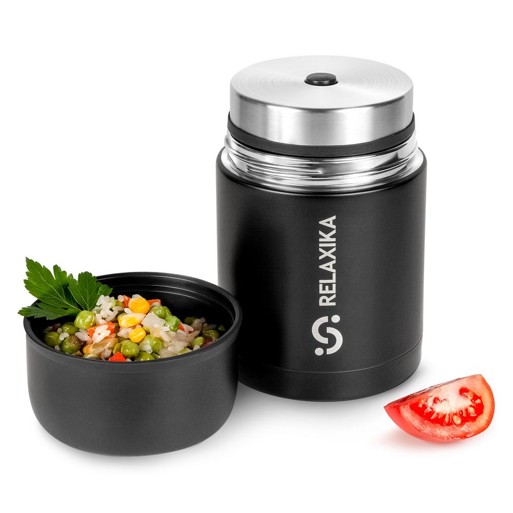 Термос для еды Relaxika 700, черный — изображение 8