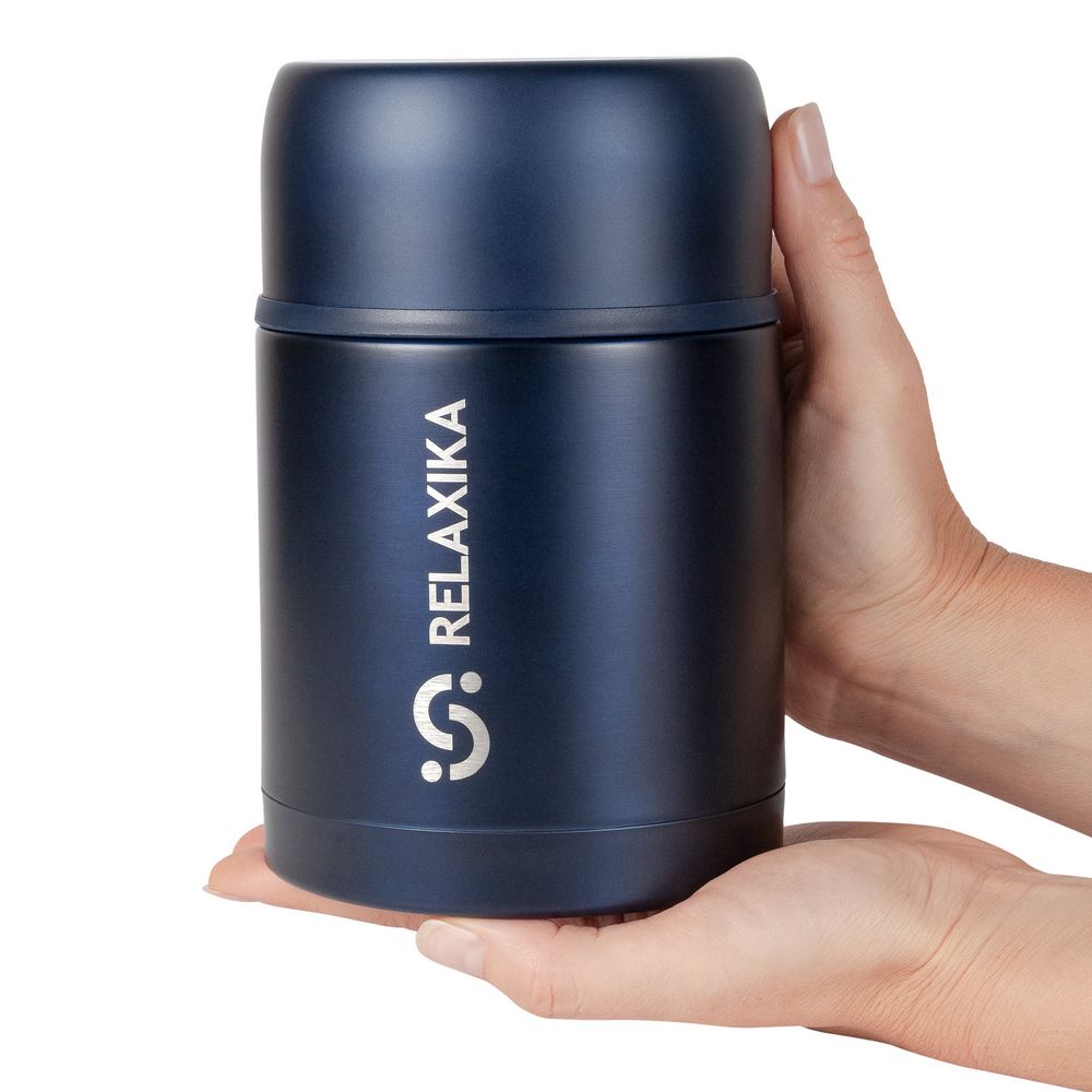Термос для еды Relaxika 700, темно-синий — изображение 7