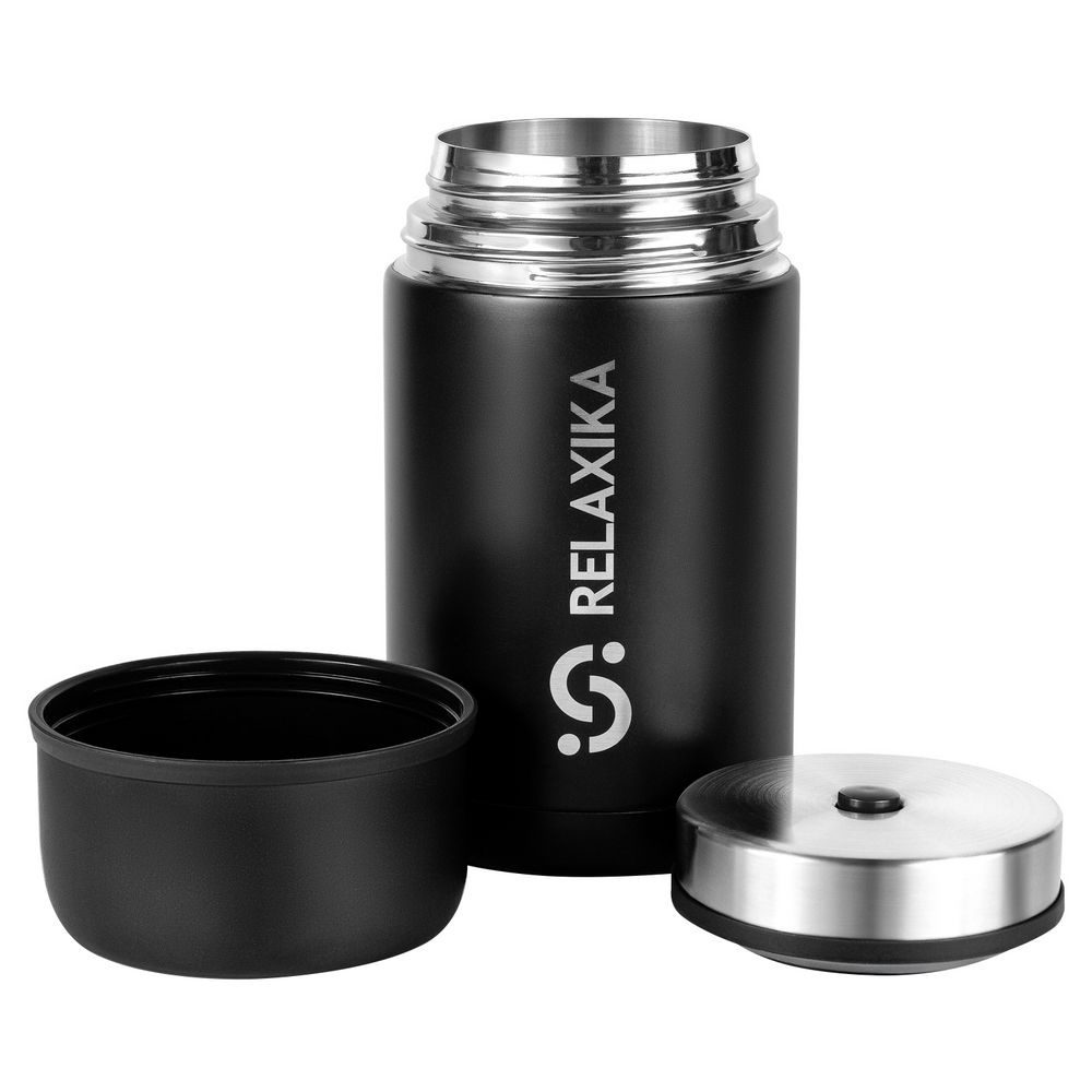 Термос для еды Relaxika 1000, черный — изображение 6