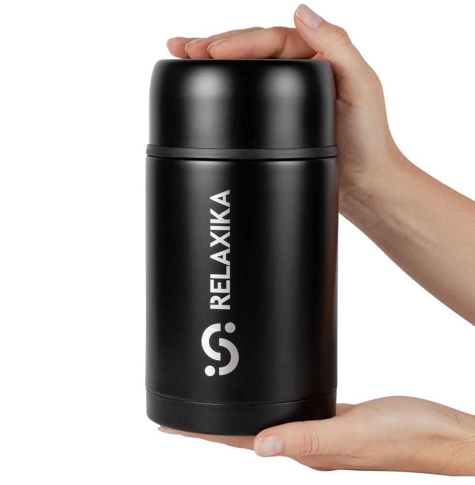 Термос для еды Relaxika 1000, черный — изображение 7