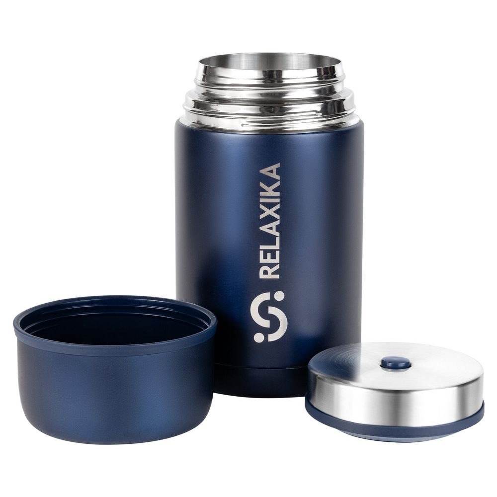Термос для еды Relaxika 1000, темно-синий — изображение 6