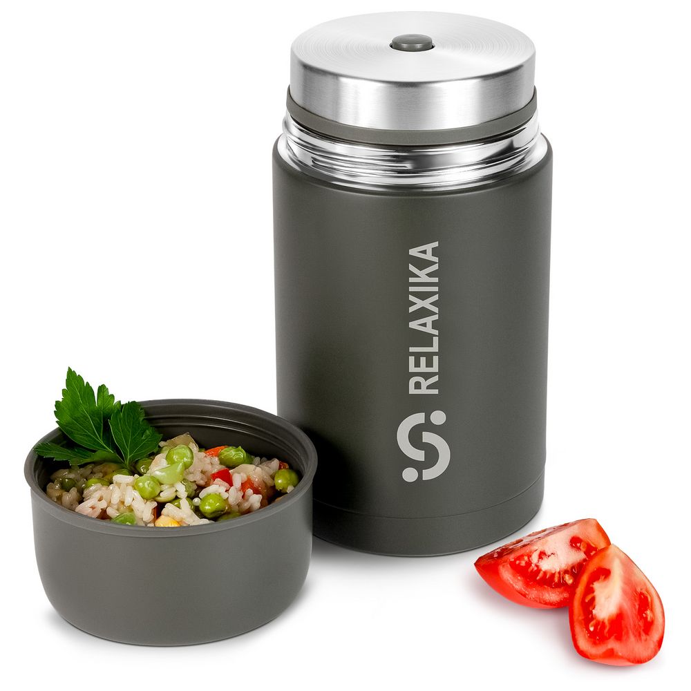 Термос для еды Relaxika 1000, хаки — изображение 8