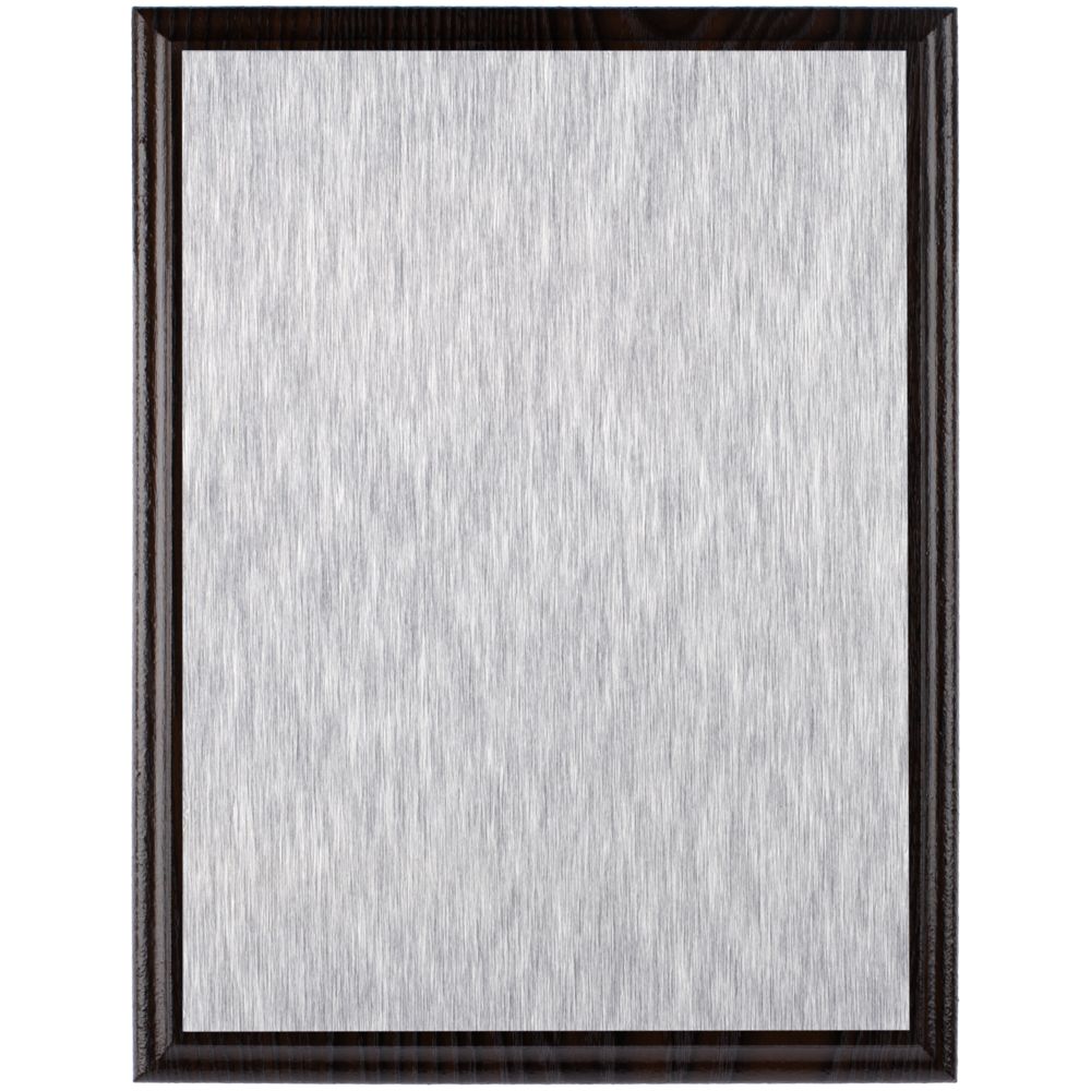 Плакетка Plaque, большая, венге с серебристой пластиной — изображение 2