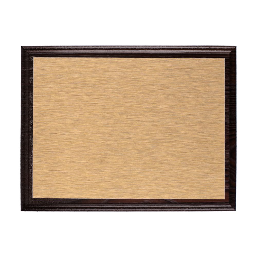 Плакетка Plaque, малая, венге с золотистой пластиной — изображение 2