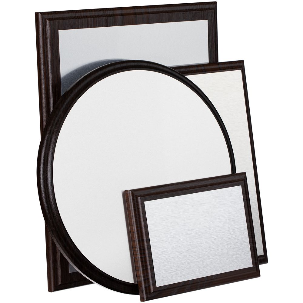 Плакетка Plaque, малая, венге с серебристой пластиной — изображение 8