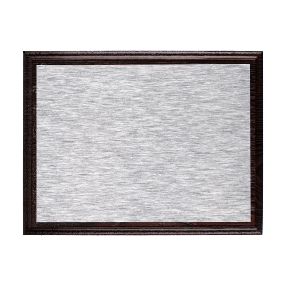 Плакетка Plaque, малая, венге с серебристой пластиной — изображение 2