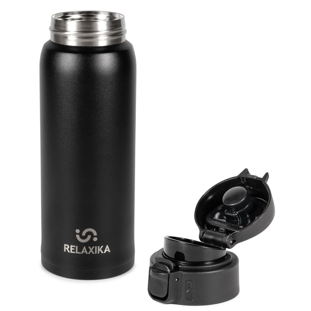 Термокружка Relaxika, черная — изображение 3