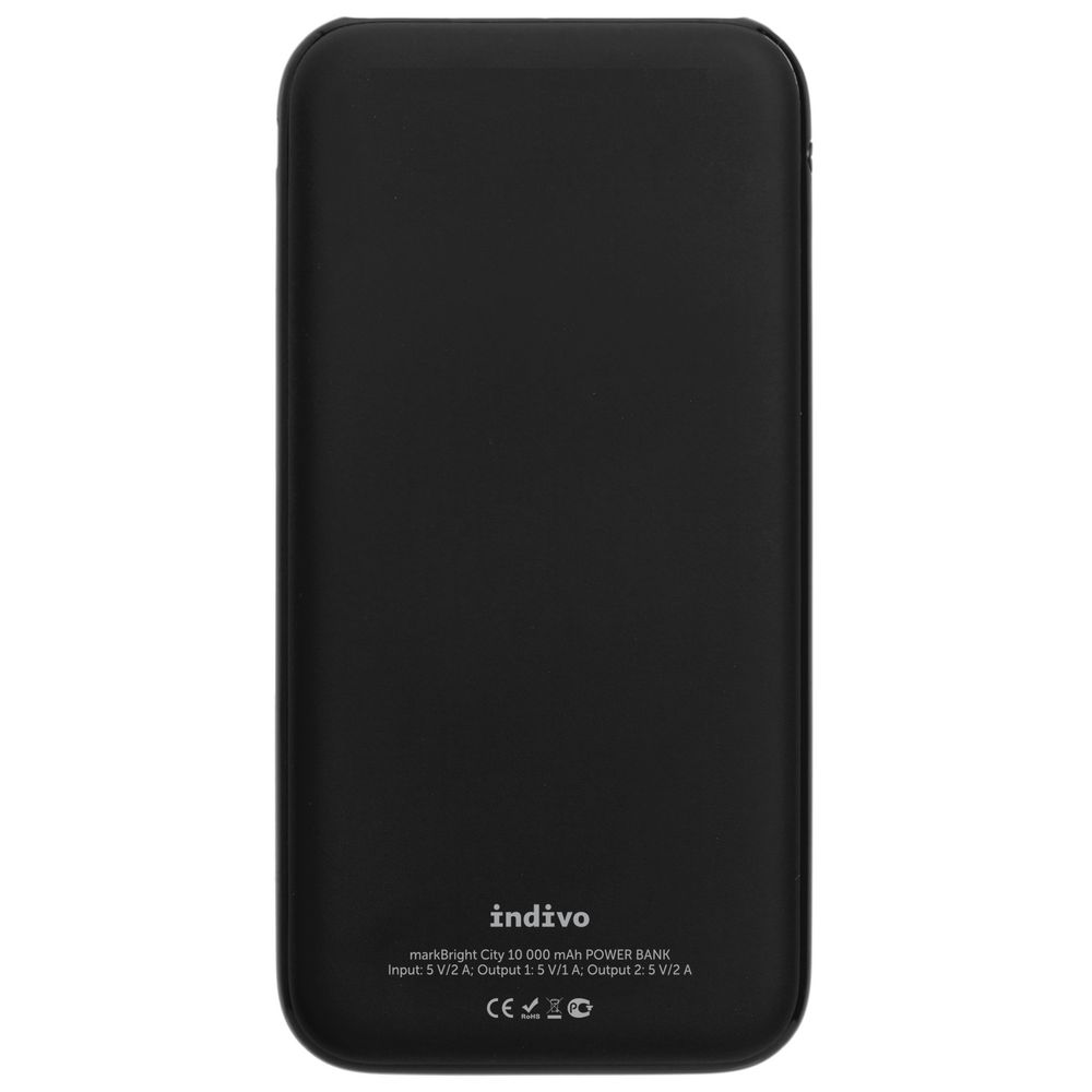 Аккумулятор с подсветкой markBright City, 10000 мАч, черный — изображение 5