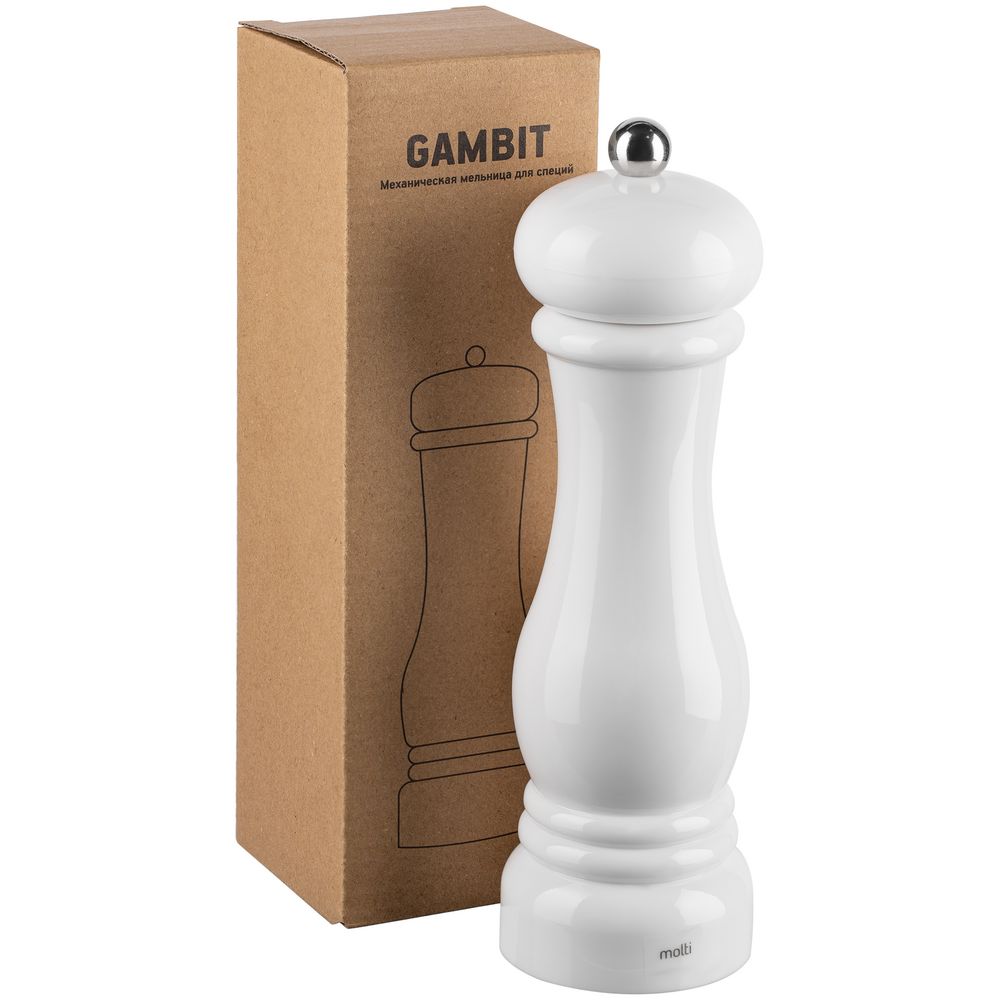 Механическая мельница для специй Gambit, белая — изображение 7