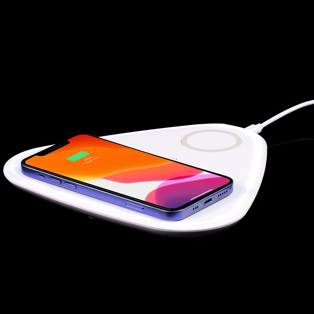 Станция беспроводной зарядки с антистрессом Countdown, белая — изображение 6