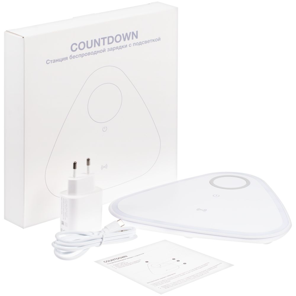 Станция беспроводной зарядки с антистрессом Countdown, белая — изображение 8