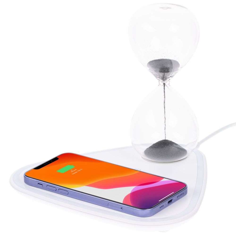 Станция беспроводной зарядки с антистрессом Countdown, белая — изображение 2