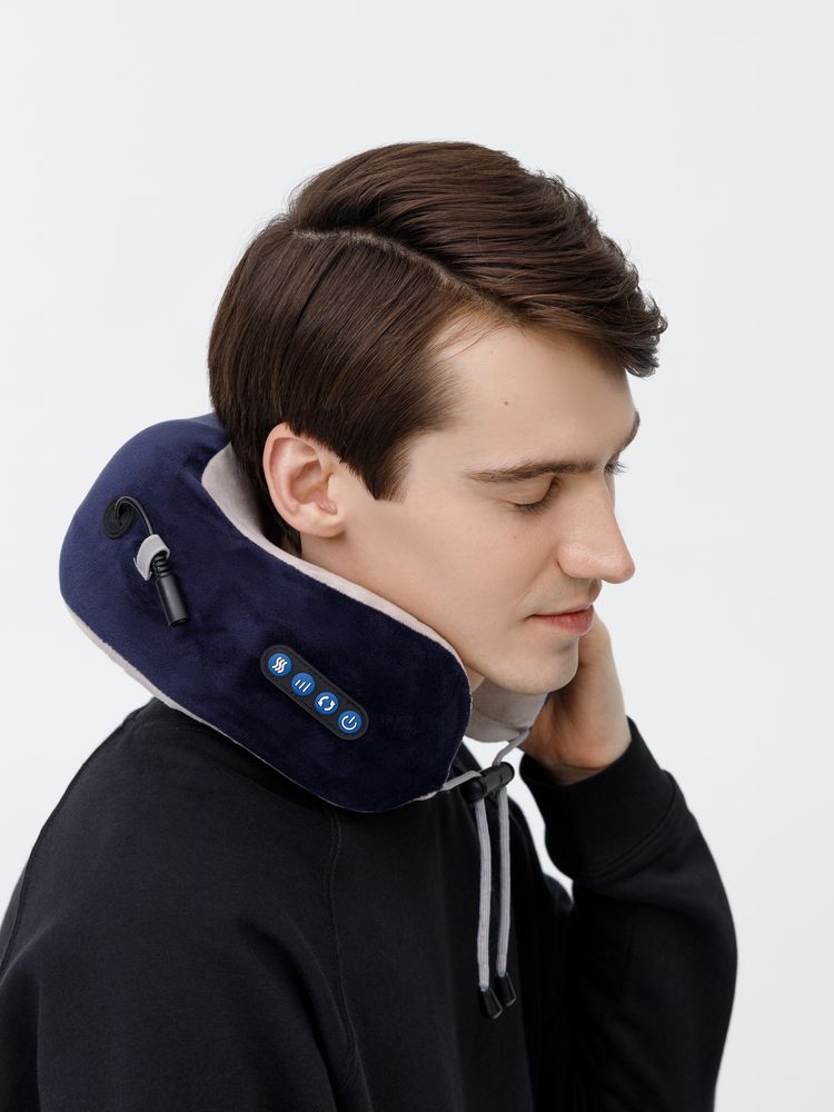 Дорожная подушка-массажер inRelax, синяя — изображение 13