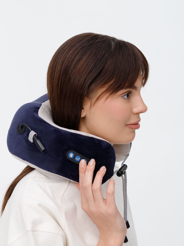 Дорожная подушка-массажер inRelax, синяя — изображение 20