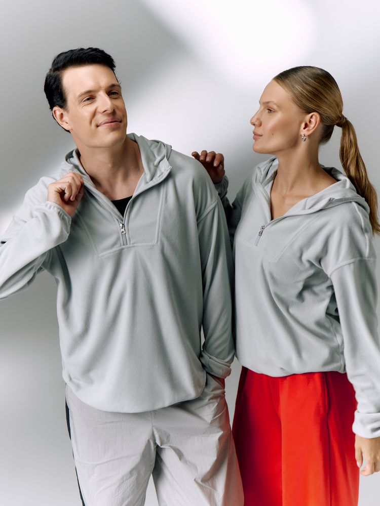 Анорак флисовый унисекс Fliska, светло-серый — изображение 14