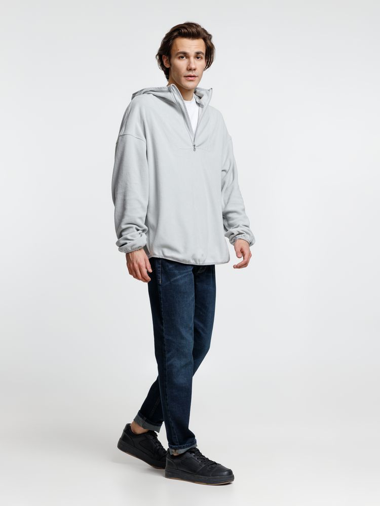 Анорак флисовый унисекс Fliska, светло-серый — изображение 11