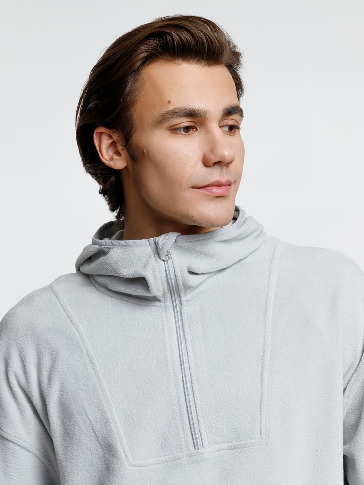 Анорак флисовый унисекс Fliska, светло-серый — изображение 10