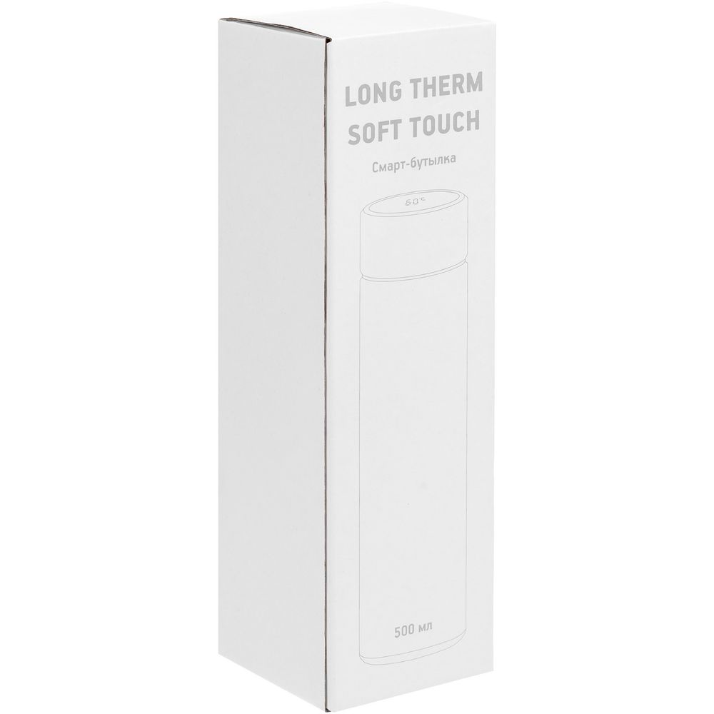Смарт-бутылка с заменяемой батарейкой Long Therm Soft Touch, черная — изображение 11