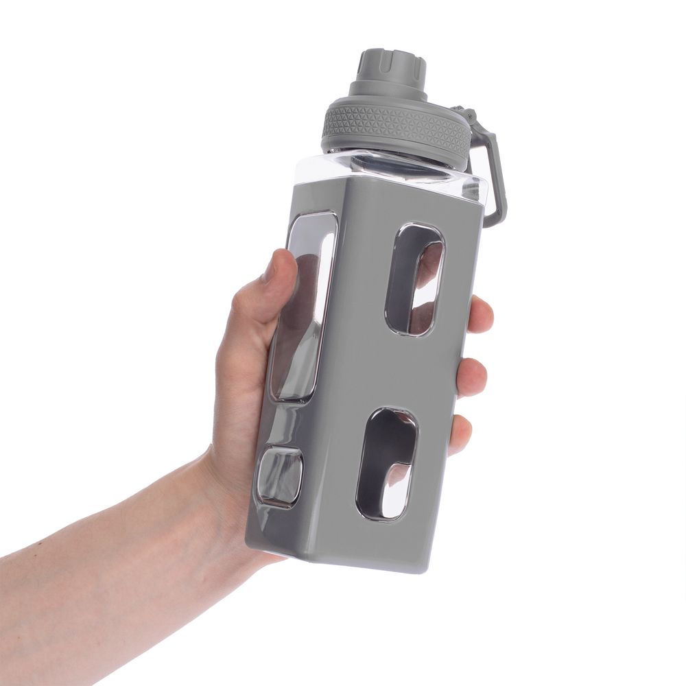 Бутылка для воды Square Fair, серая — изображение 7