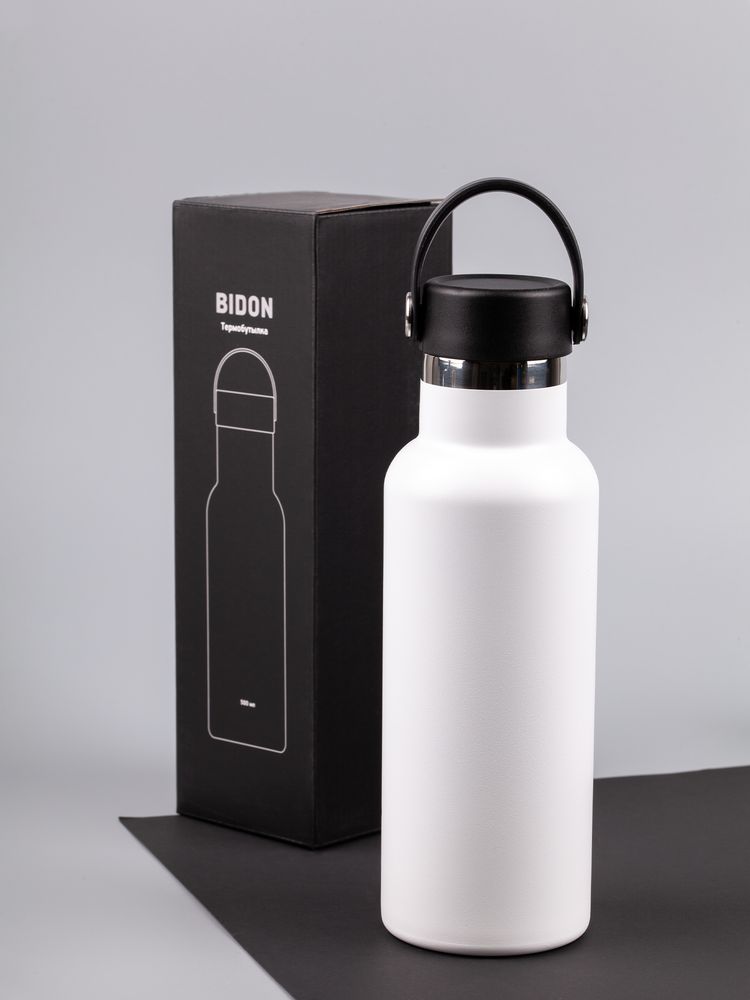 Термобутылка Bidon, белая — изображение 13