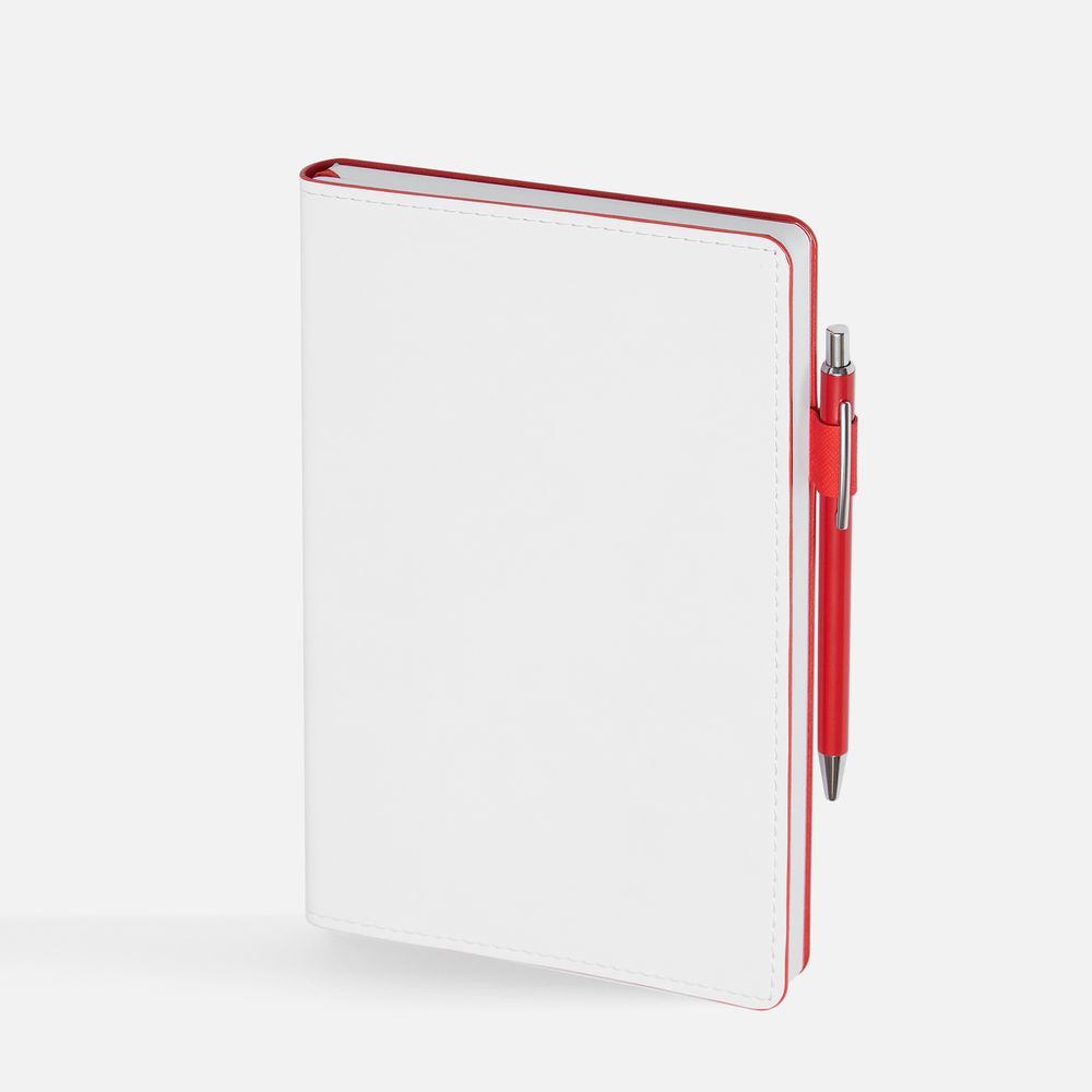 Ежедневник White Shall, недатированный, бело-красный — изображение 5