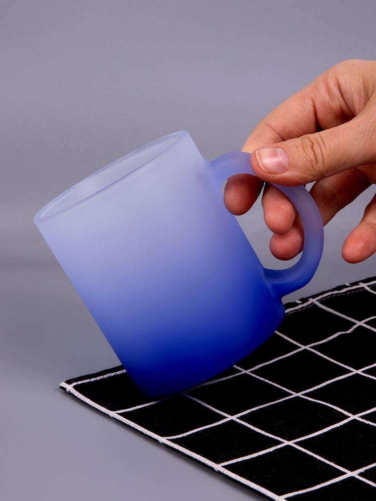 Кружка Grade Fade для сублимационной печати, матовая, синяя — изображение 4