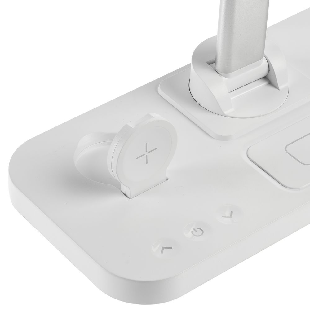 Настольная лампа с беспроводной зарядкой Power Light, белая — изображение 8