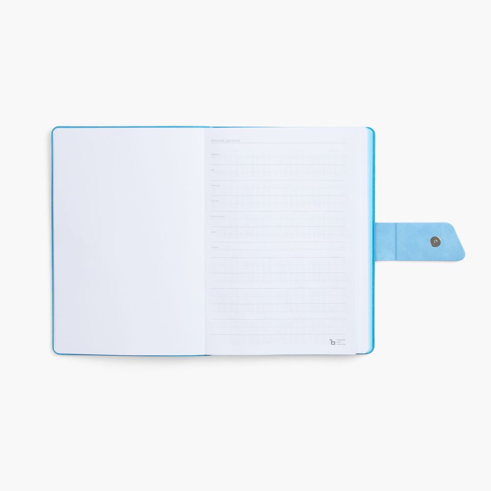 Ежедневник Boom, недатированный, черный с голубым — изображение 8