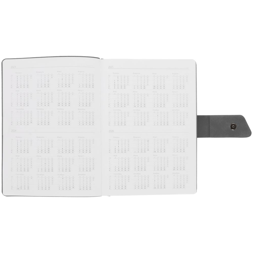 Ежедневник Boom, недатированный, черный с серым — изображение 9