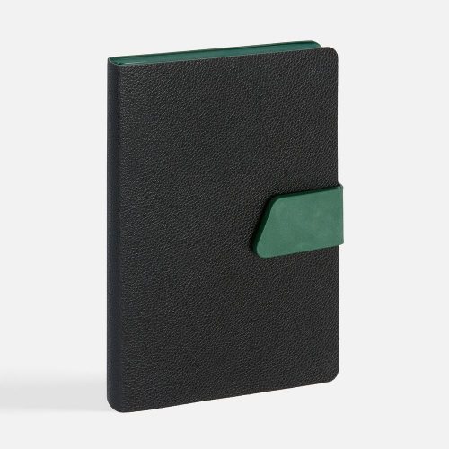 Ежедневник Boom, недатированный, черный с зеленым