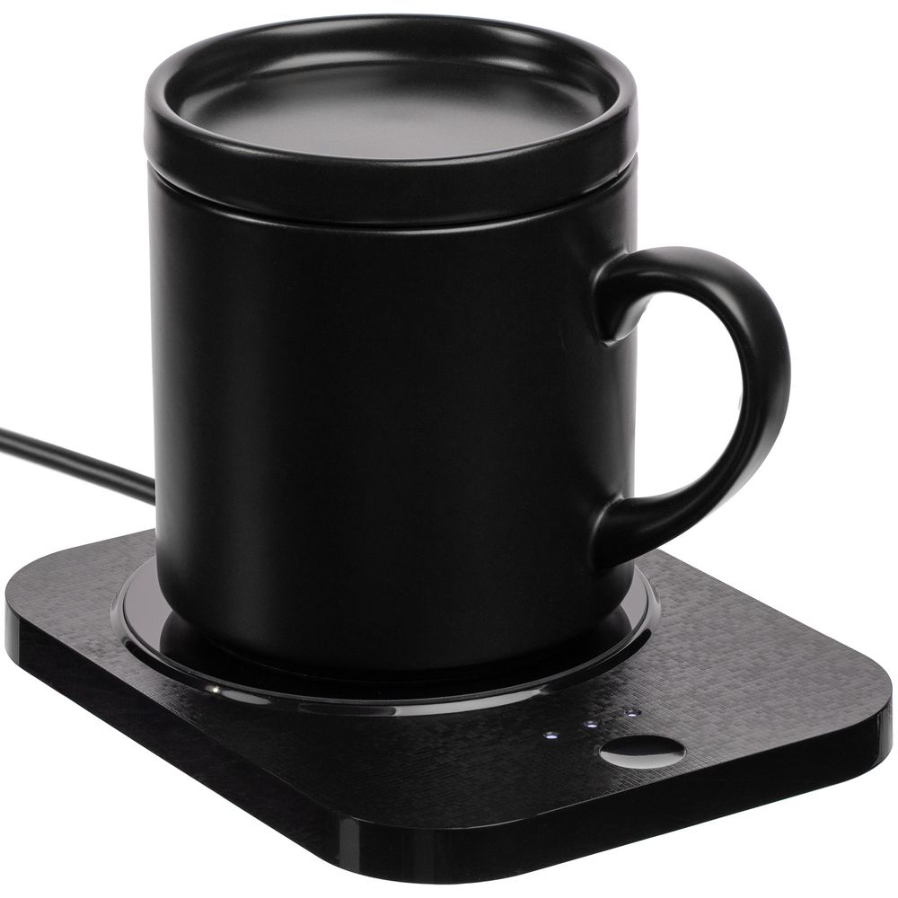 Кружка с подогревом и беспроводной зарядкой Dual Base Plus, черная — изображение 4