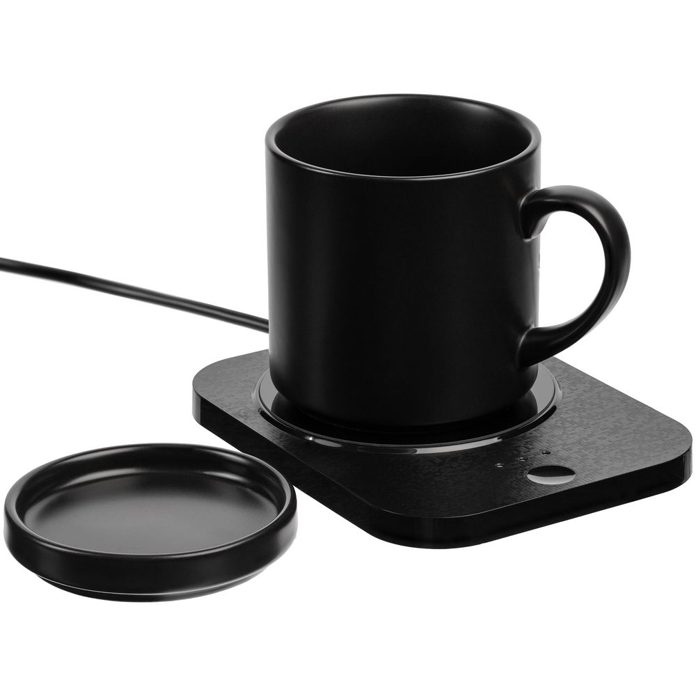 Кружка с подогревом и беспроводной зарядкой Dual Base Plus, черная — изображение 5