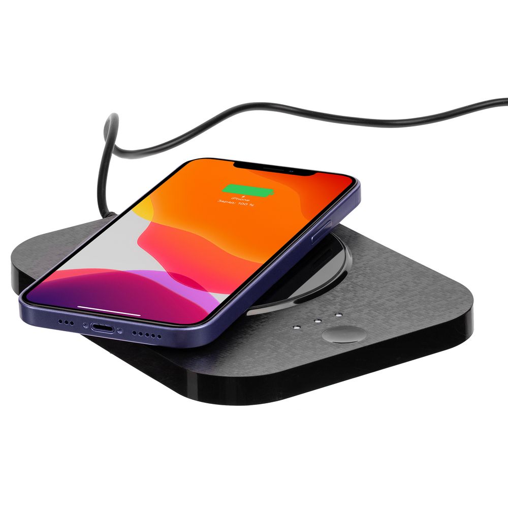 Кружка с подогревом и беспроводной зарядкой Dual Base Plus, черная — изображение 3