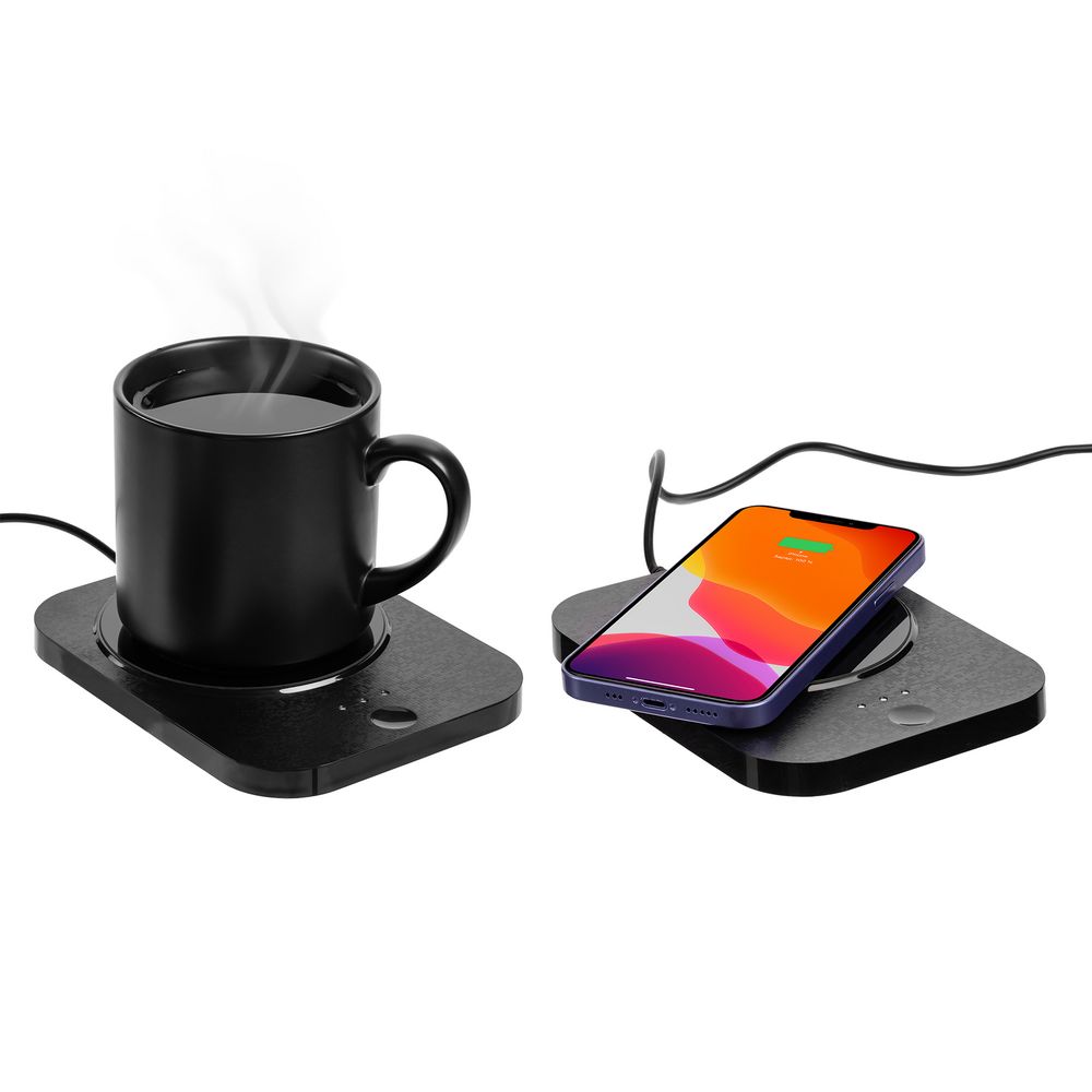 Кружка с подогревом и беспроводной зарядкой Dual Base Plus, черная — изображение 10