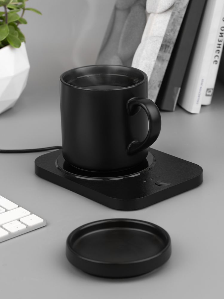 Кружка с подогревом и беспроводной зарядкой Dual Base Plus, черная — изображение 13