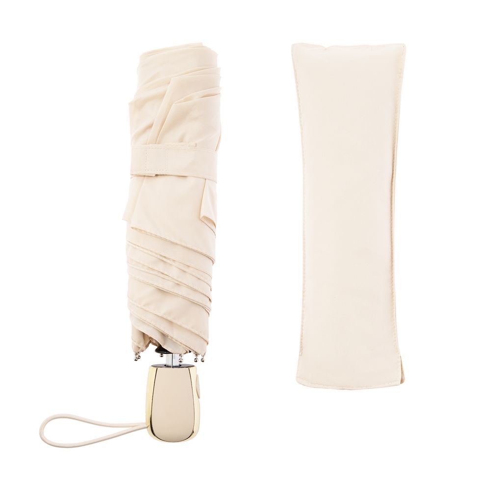 Зонт складной Nicety, бежевый — изображение 4