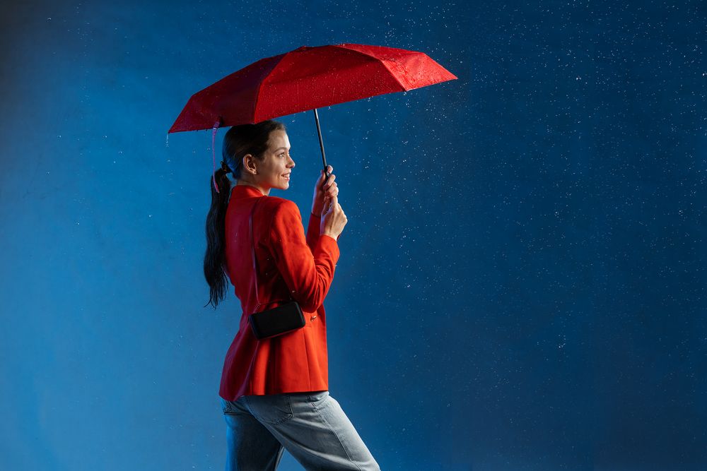 Зонт складной Color Action, в кейсе, красный — изображение 8