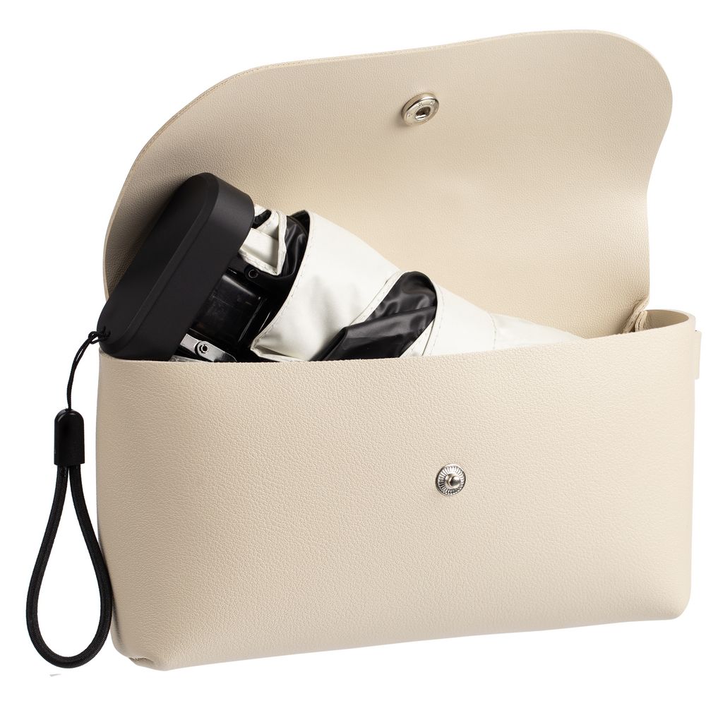 Зонт складной Sunway в сумочке, бежевый — изображение 2