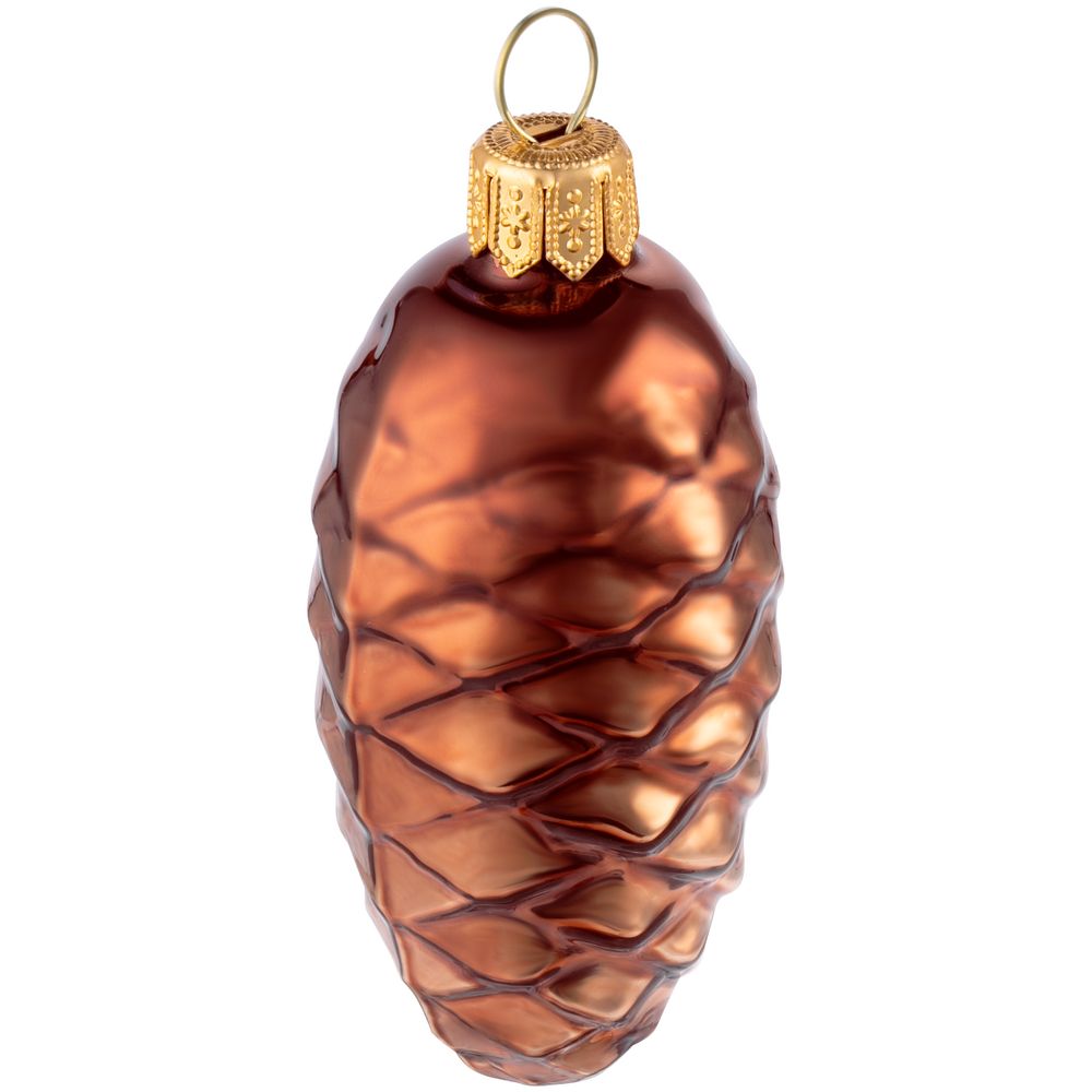 Елочная игрушка «Шишка», коричневая — изображение 4