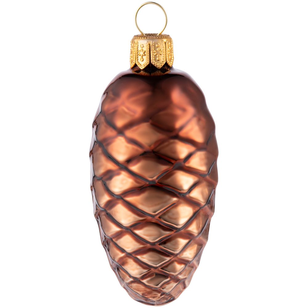 Елочная игрушка «Шишка», коричневая — изображение 2