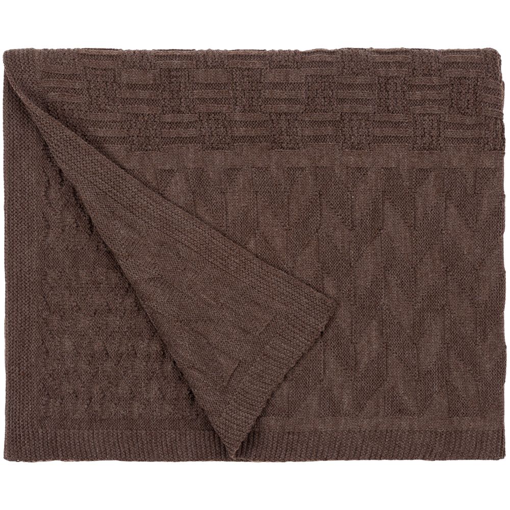 Плед Snippet, коричневый меланж — изображение 4